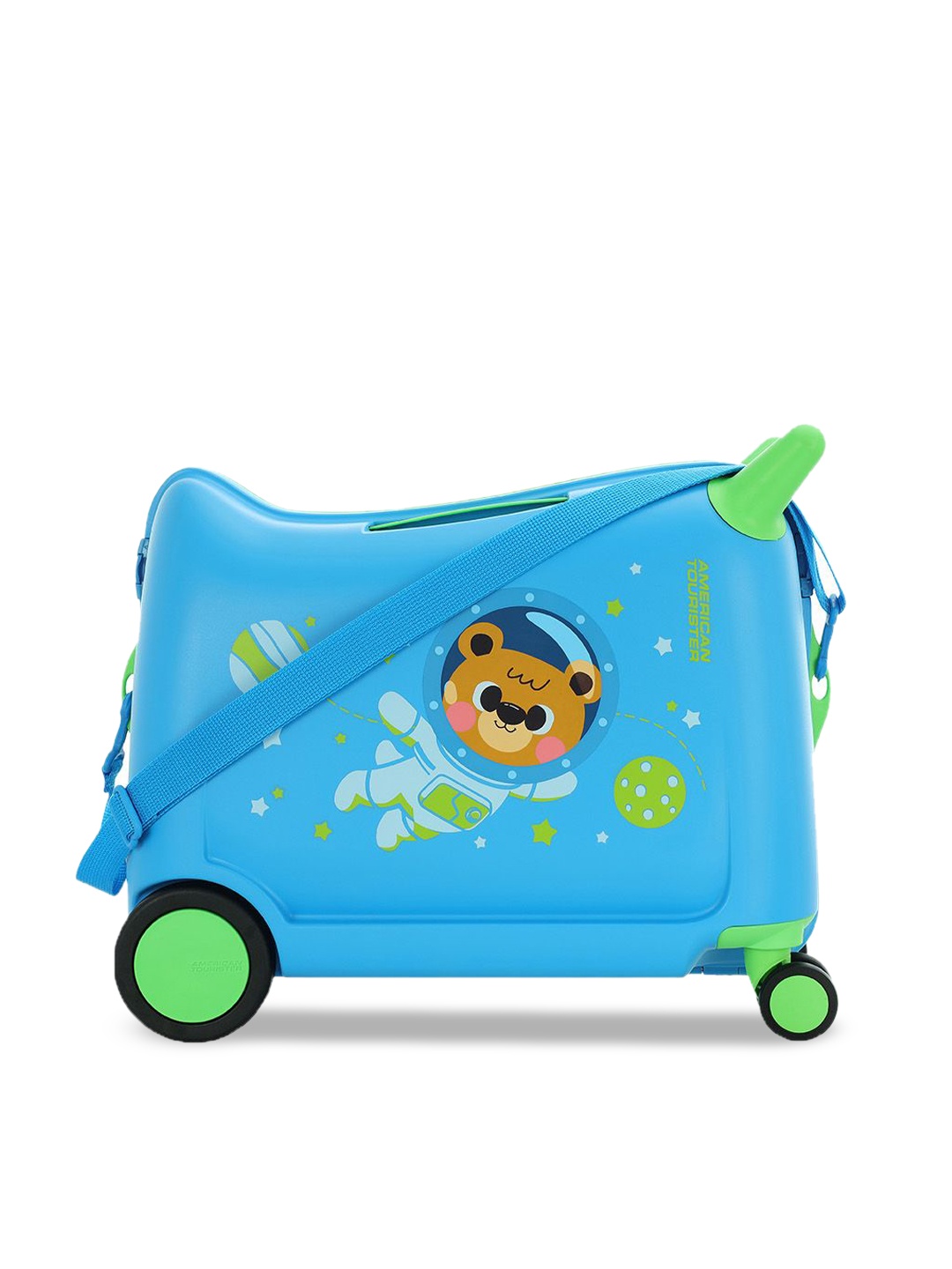 

AMERICAN TOURISTER Kids Skiddle SP Cabin Spinner Hard Sided Trolley Bag, Blue