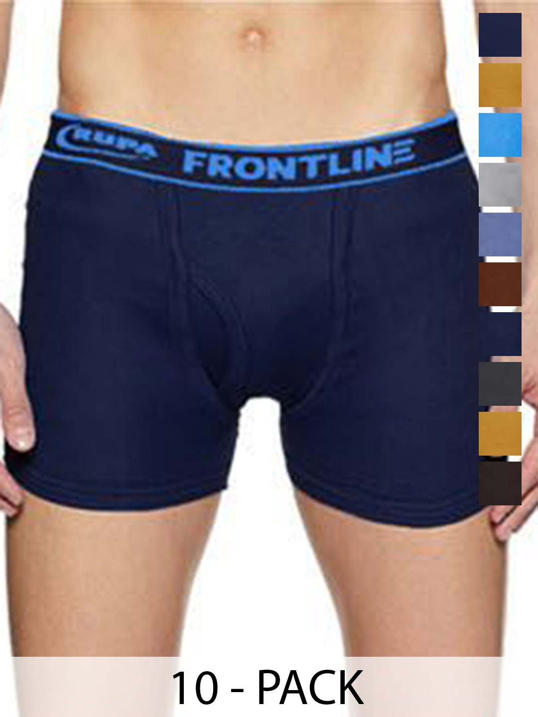 

Rupa Men Pack Of 10 Assorted Cotton Long Trunks Frontline-DCIP-(IP)-10--80