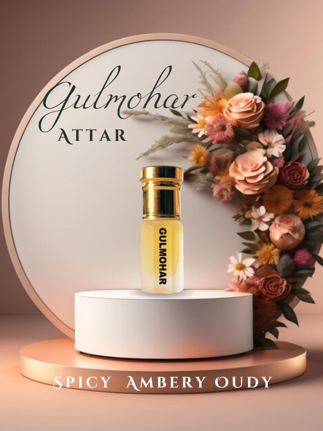 

AZHEROUD Gulmohar Alcohol Free Attar- 3 ml, Yellow