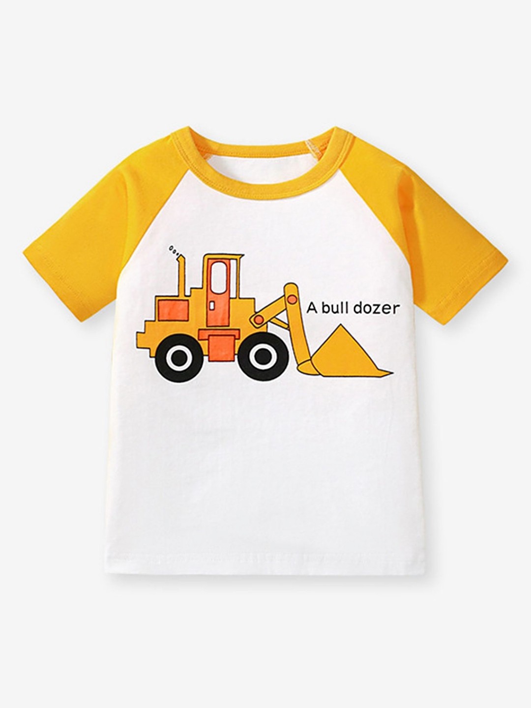 

LULU & SKY Boys Graphic Printed Round Neck Cotton T-shirt, White