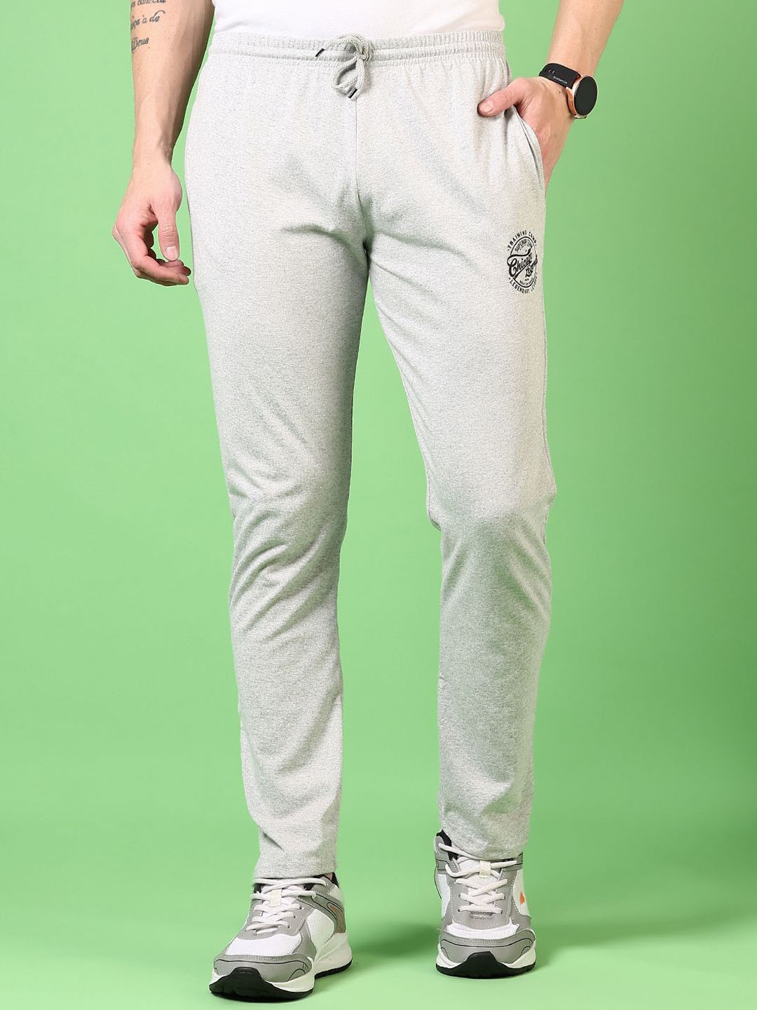 

V-Mart Men Mid Rise Track Pants, Grey