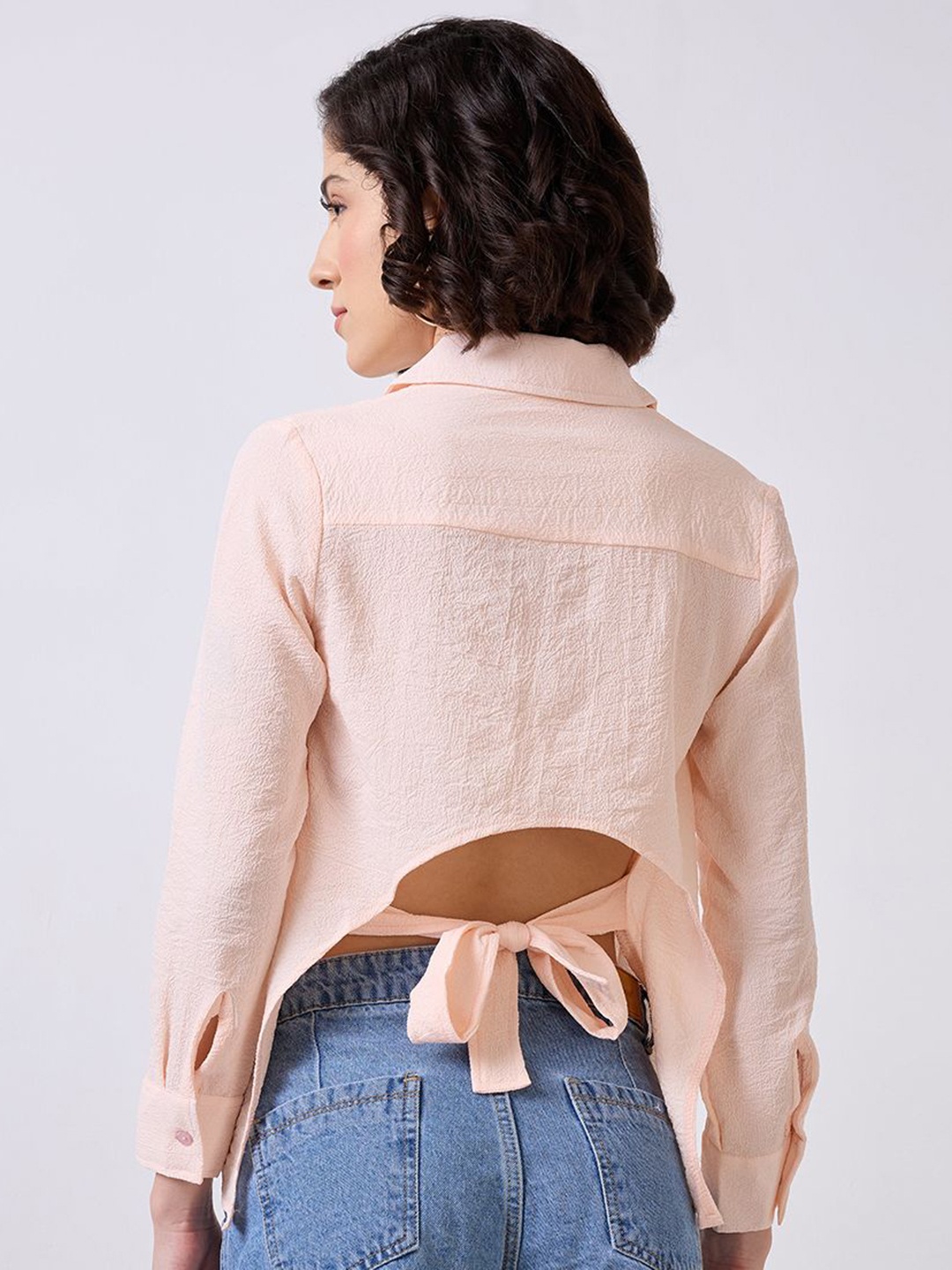 

SZN Women Classic Fit Spread Collar Solid Casual Shirt, Pink