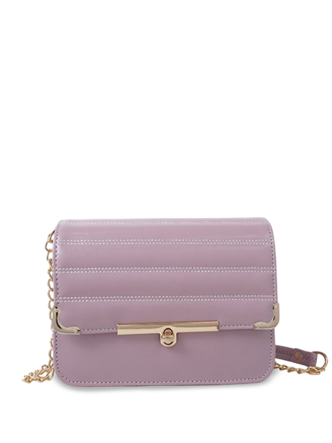 

SPOTIC Women Solid Structured Leather Sling Bag, Purple