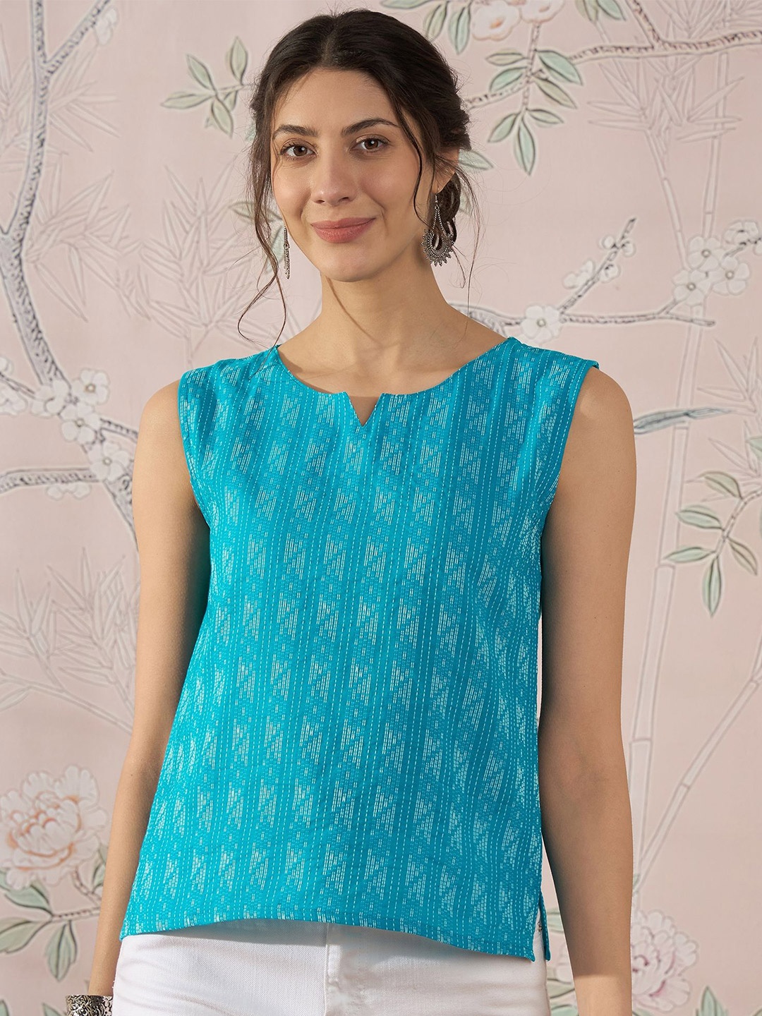 

InWeave Women Cotton Top, Blue