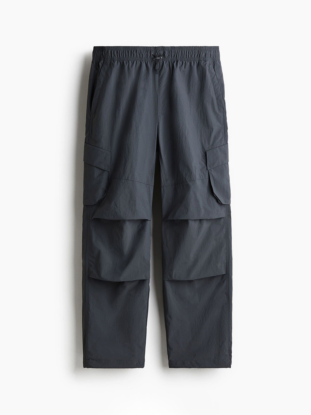 

H&M Loose Fit Parachute Cargo Trousers, Grey