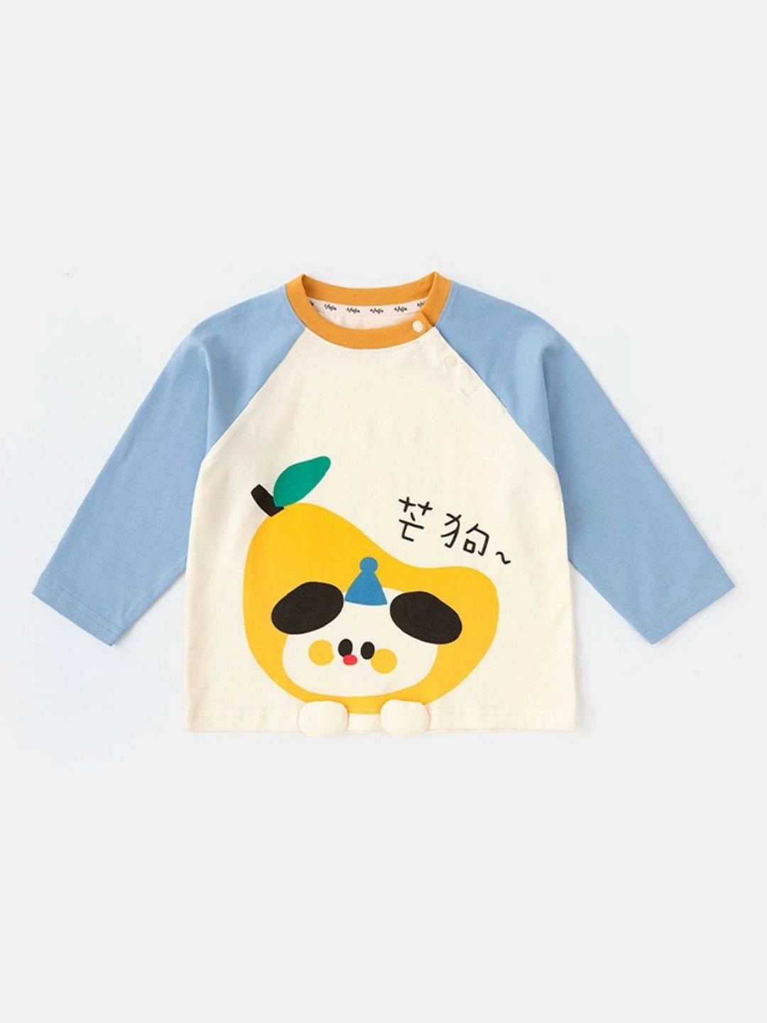 

LULU & SKY Girls Graphic Printed Round Neck Cotton T-shirt, White