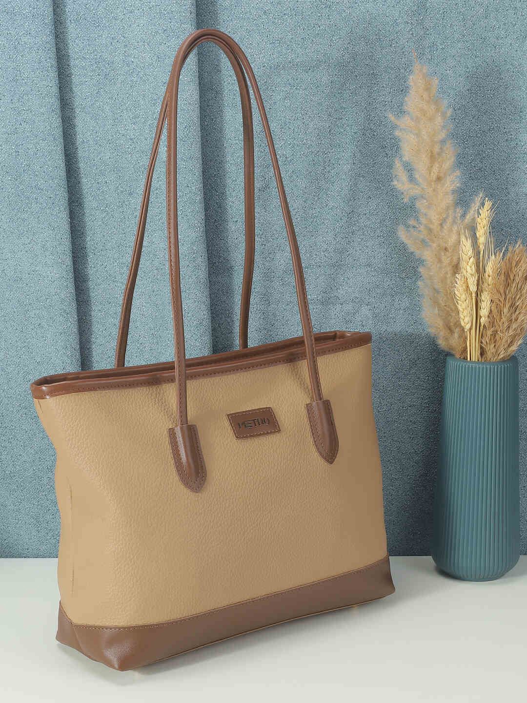 

Metro Structured Tote Bag, Beige