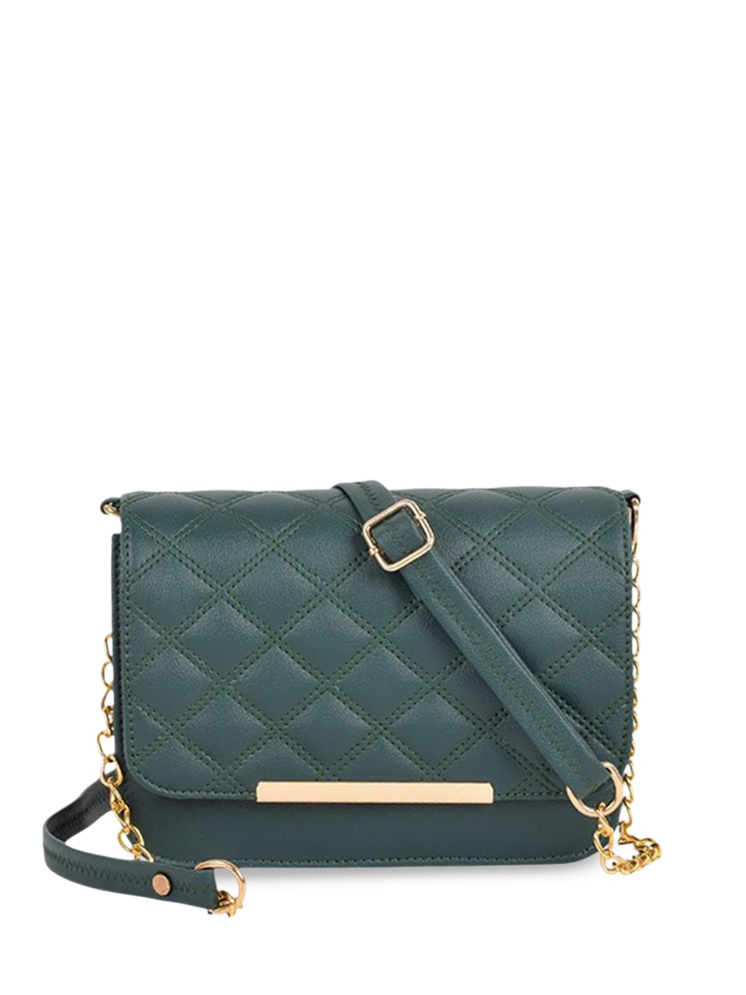 

SPOTIC Structured Sling Bag with Quilted, Green