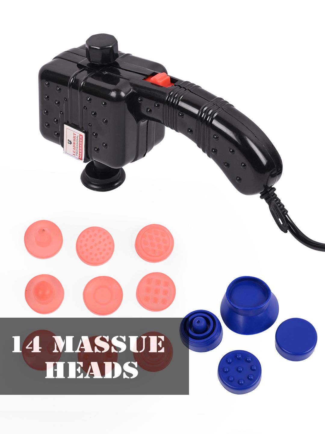 

LEADWORT Professional Tonic Massager For Face, Head & Body, Black