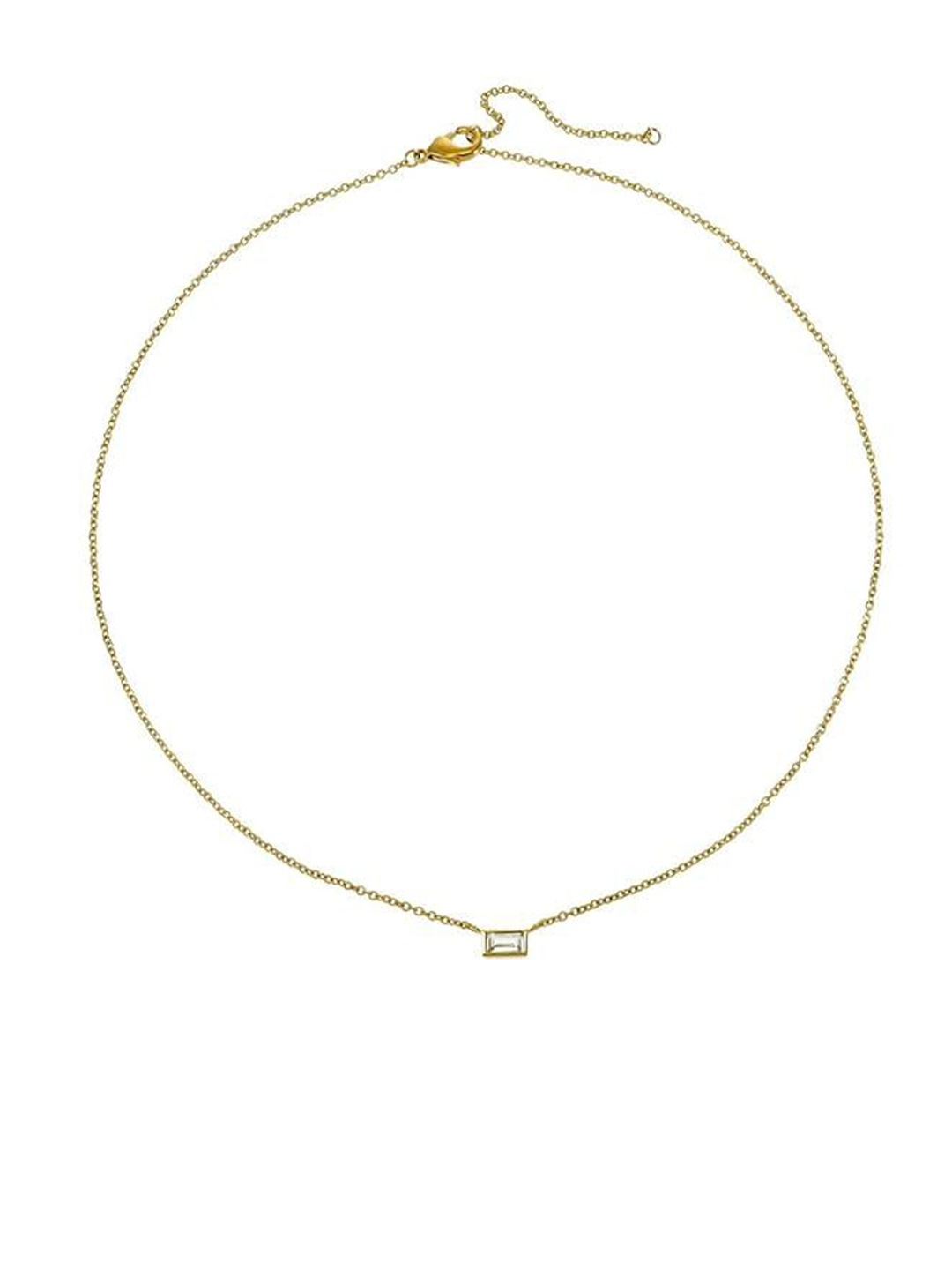 

ISHI New York 18K Gold-Plated Minimalist CZ Stone Necklace