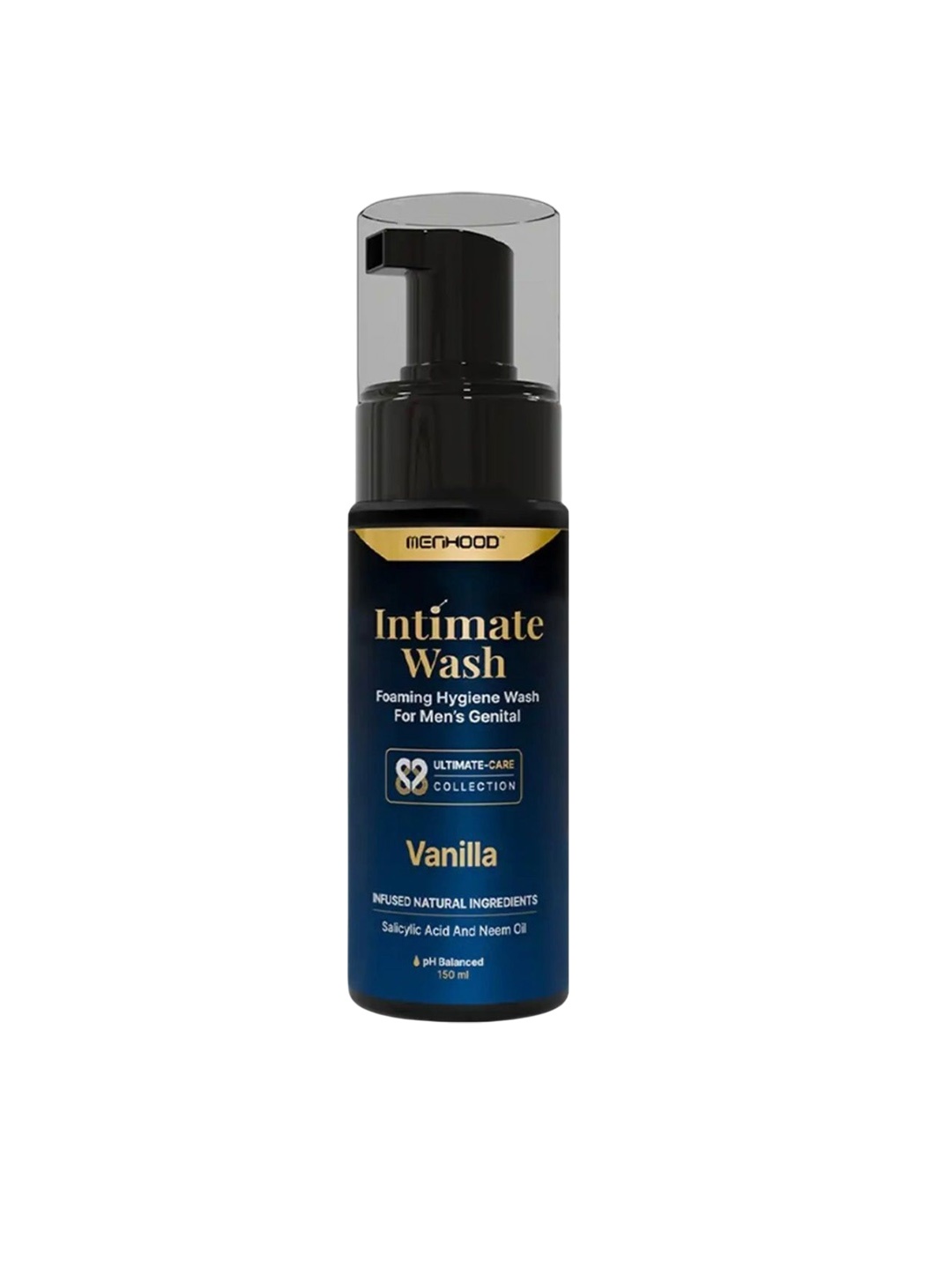 

MENHOOD Men Intimate Foam Wash With Neem & Salicylic Acid - 150 ml, Black