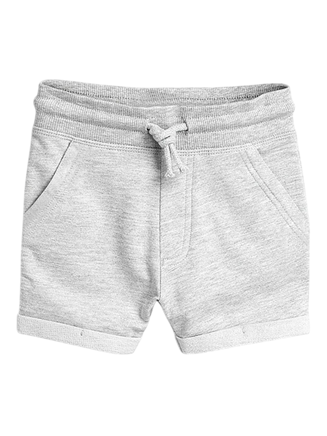 

LULU & SKY Boys Cotton High-Rise Shorts, Grey