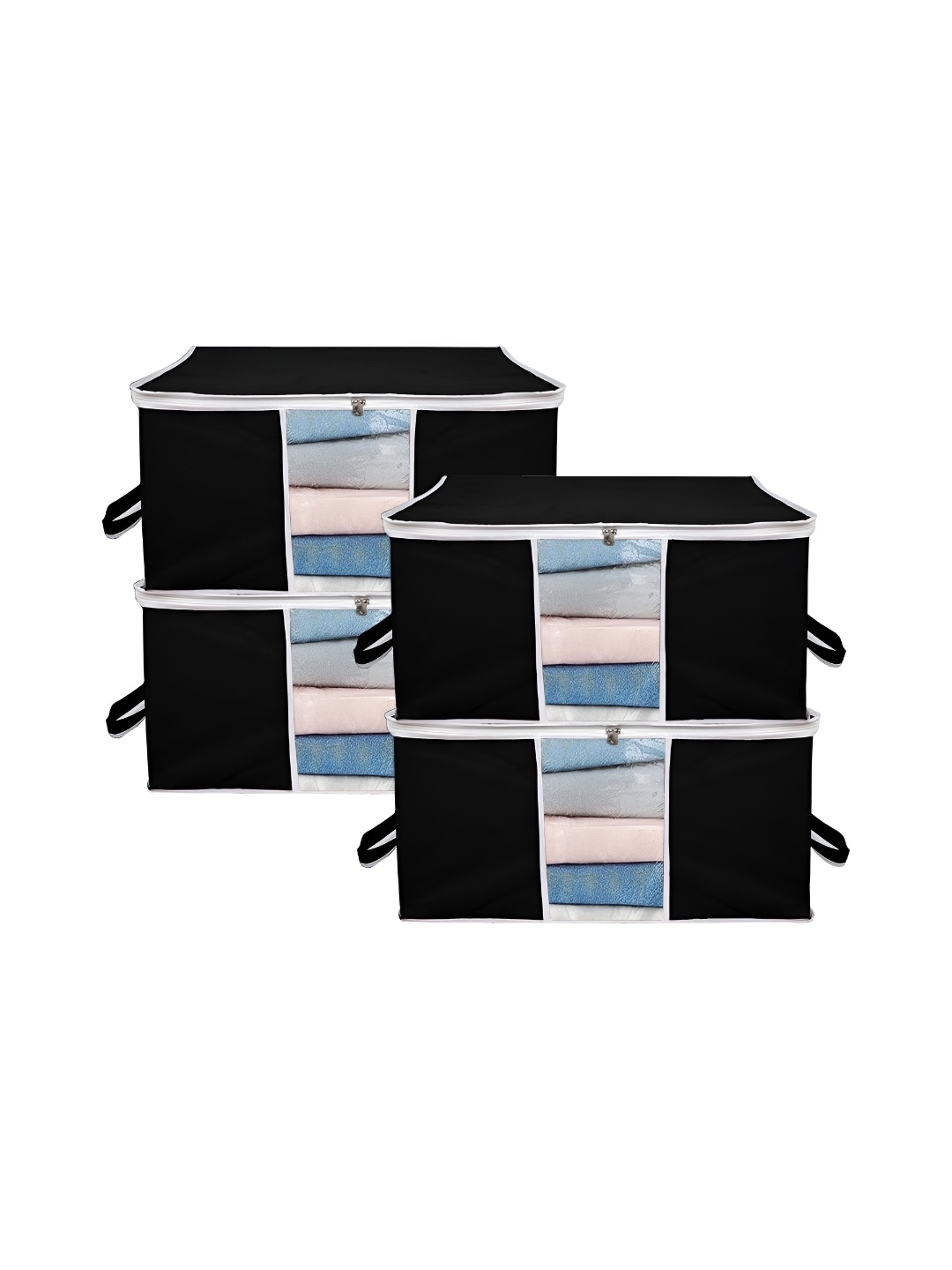 

ANKIT INTERNATIONAL Black Set of 4 Super Strong Multi-Utility Organisers