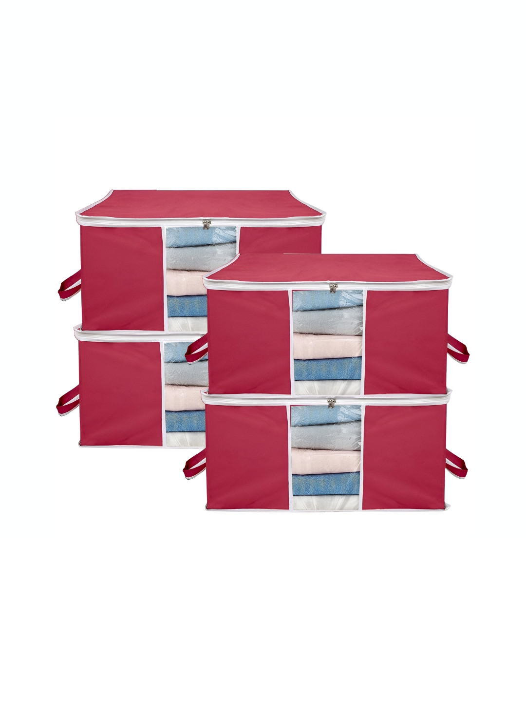 

ANKIT INTERNATIONAL Maroon Set of 4 Super Strong Multi-Utility Organisers