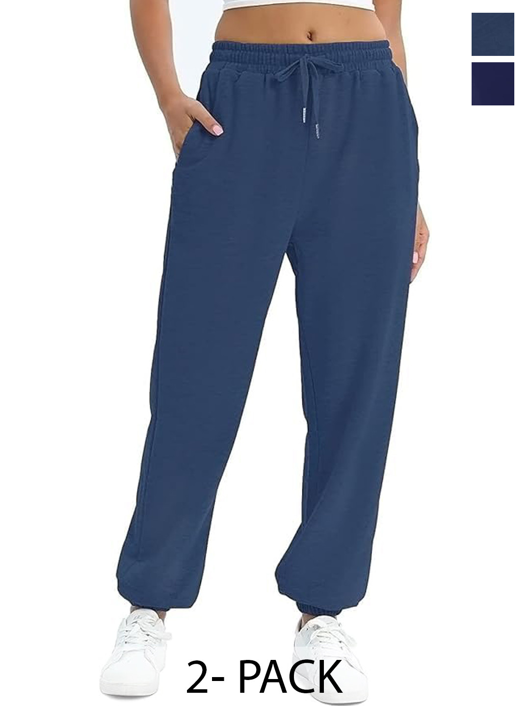 

NOTWILD Women Cotton Shorts And Lower, Navy blue