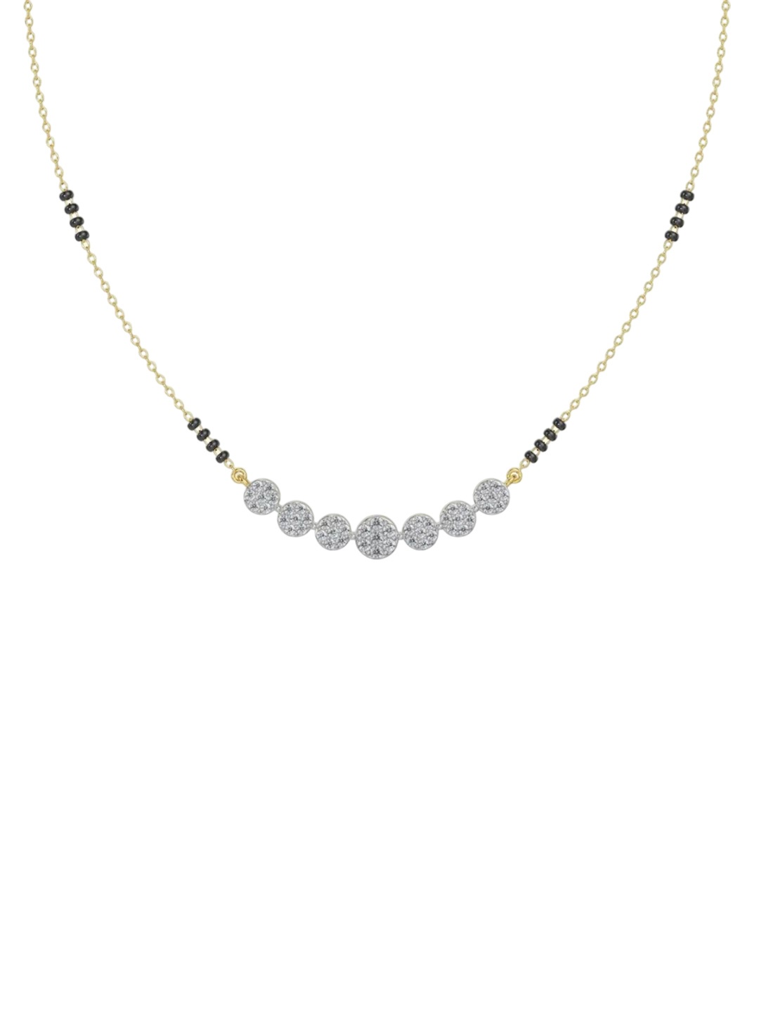 

Emori Pihu Diamond Slip-On Mangalsutra, Yellow