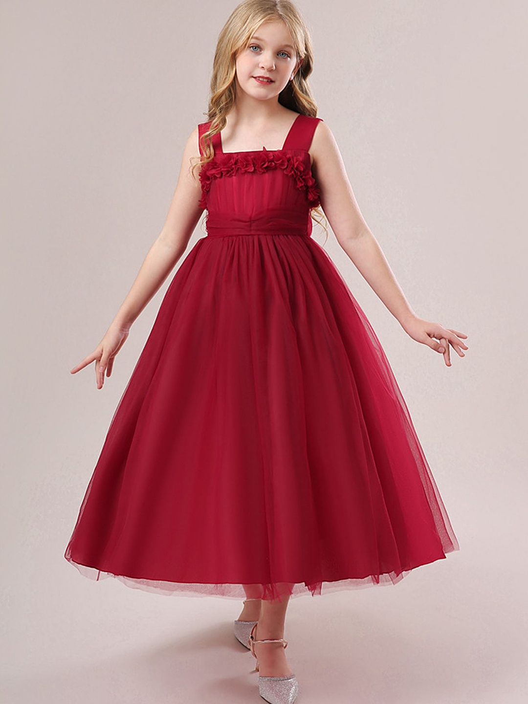 

LULU & SKY Girls Fit and Flare Dress, Red