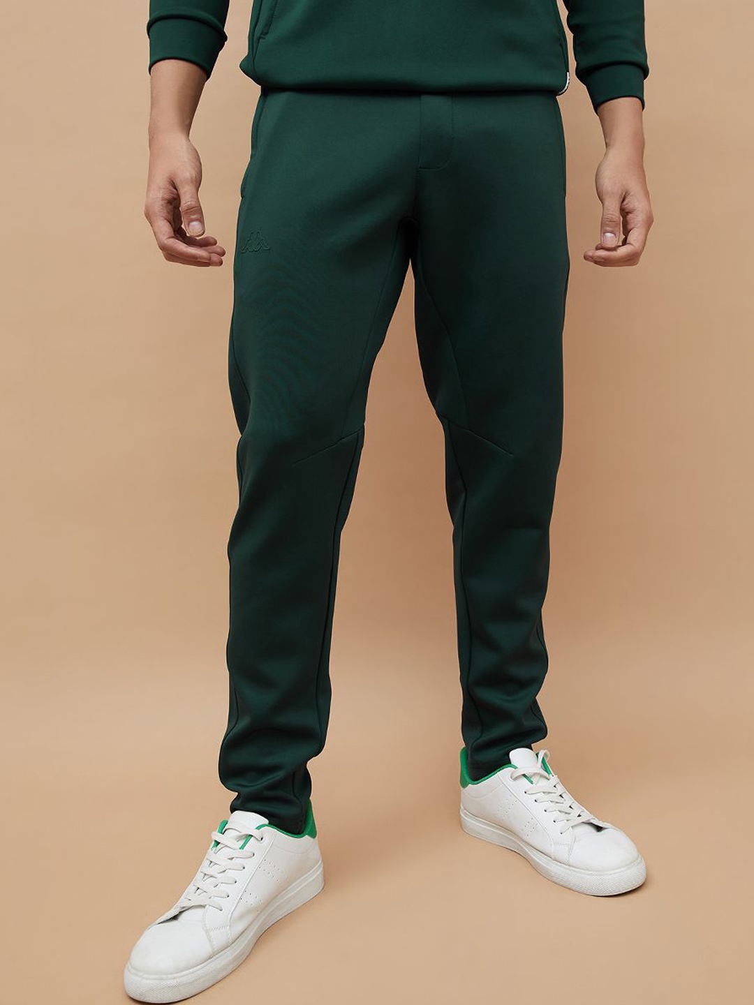 

Kappa Men Solid Slim-Fit Mid Rise Track Pants, Green