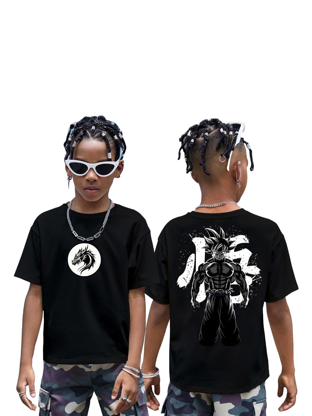 

BAESD Boys Printed T-shirt, Black