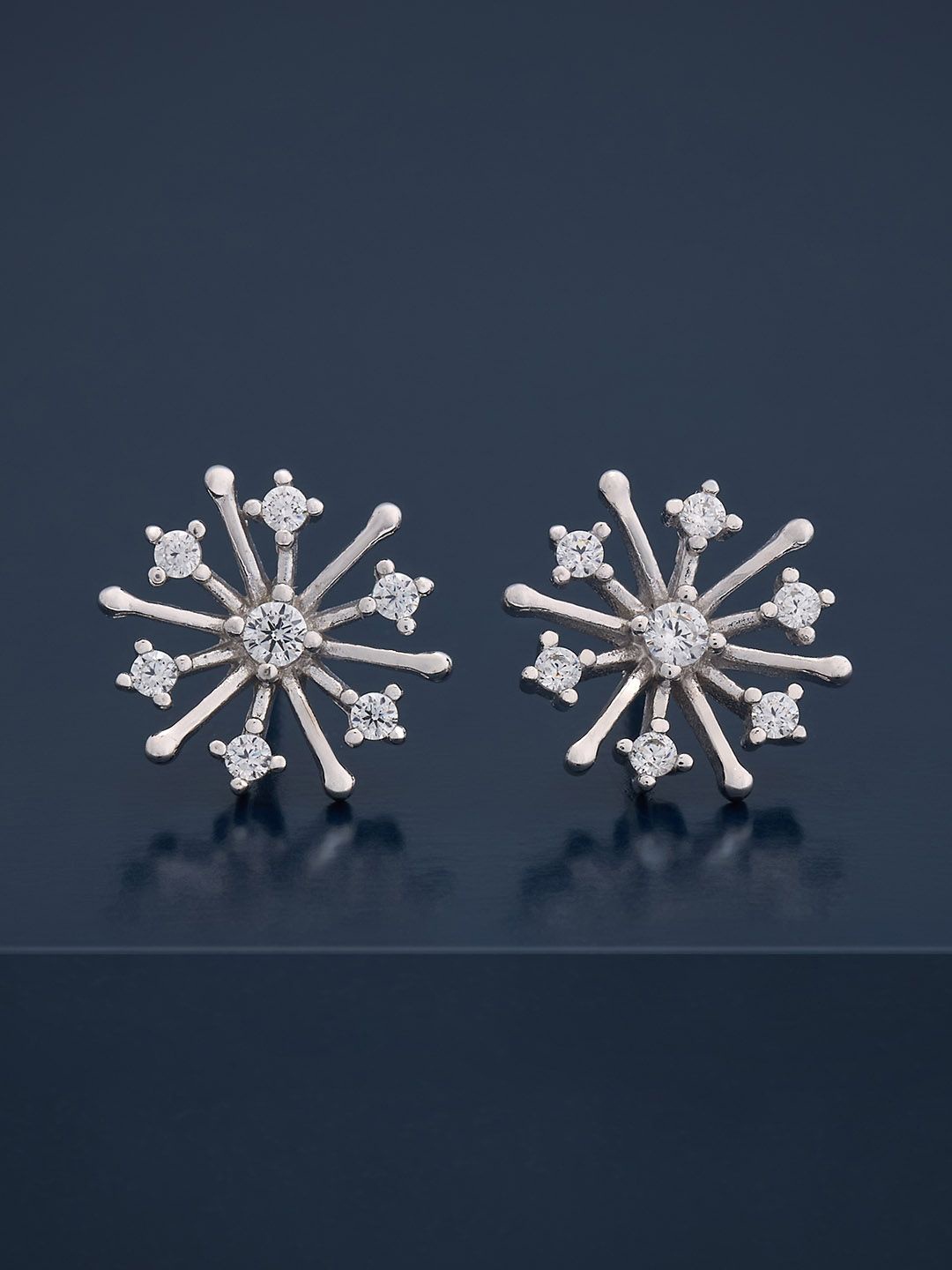 

Kushal's Fashion Jewellery 92.5 Sterling Silver Rhodium-Plated Classic Studs