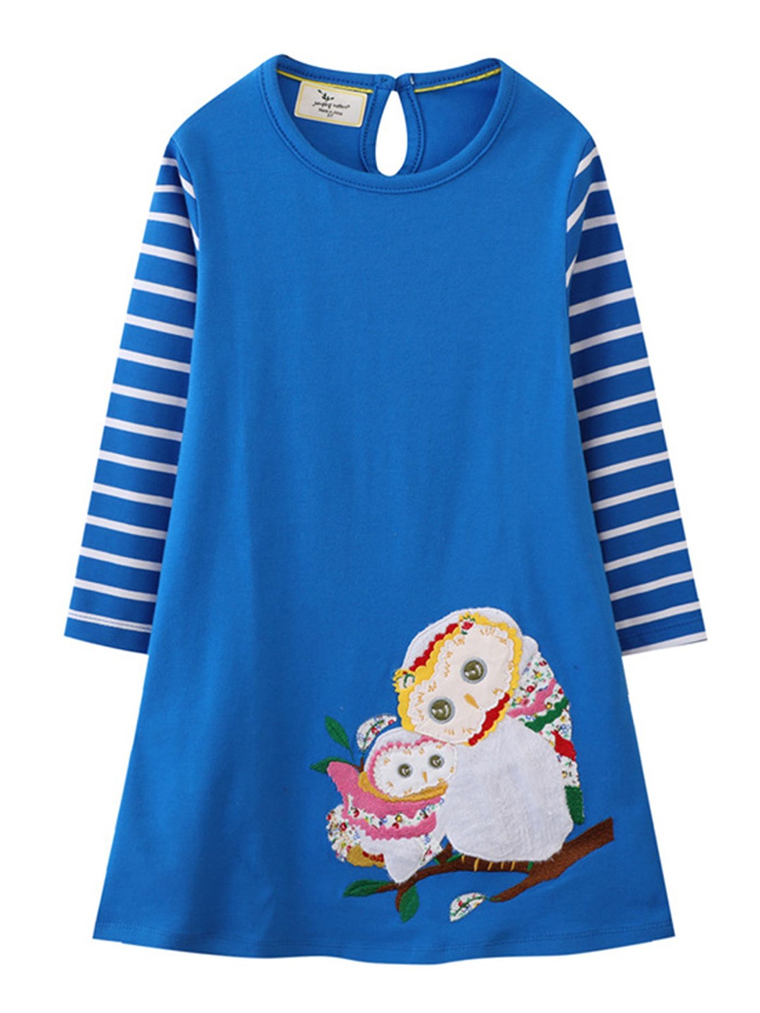 

LULU & SKY Girls Embroidered Nightdress, Blue