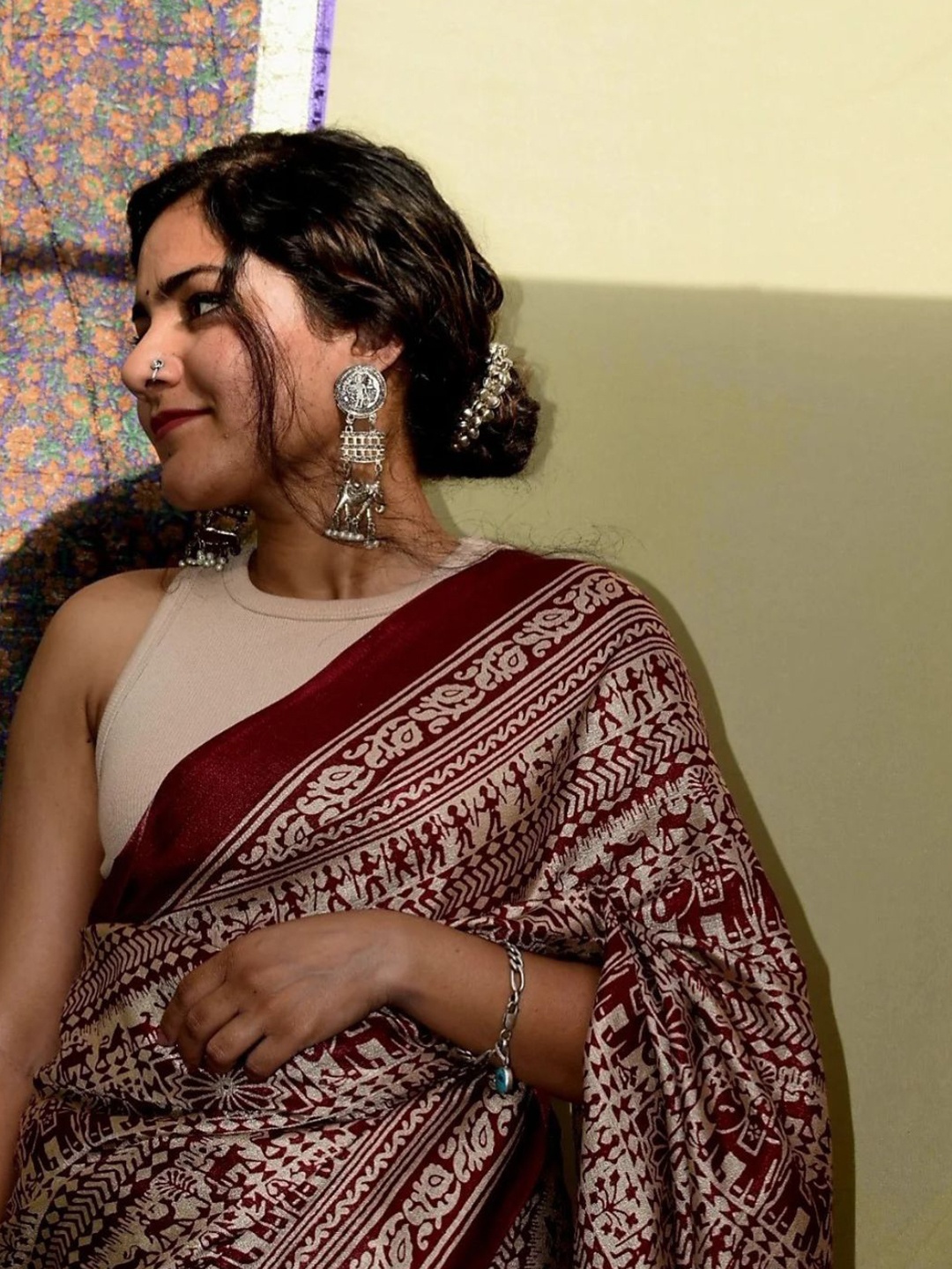 

KALINI Art Silk Saree, Maroon