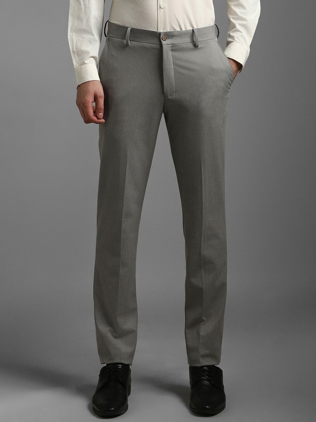 

Louis Philippe Men Slim Fit Trousers, Grey