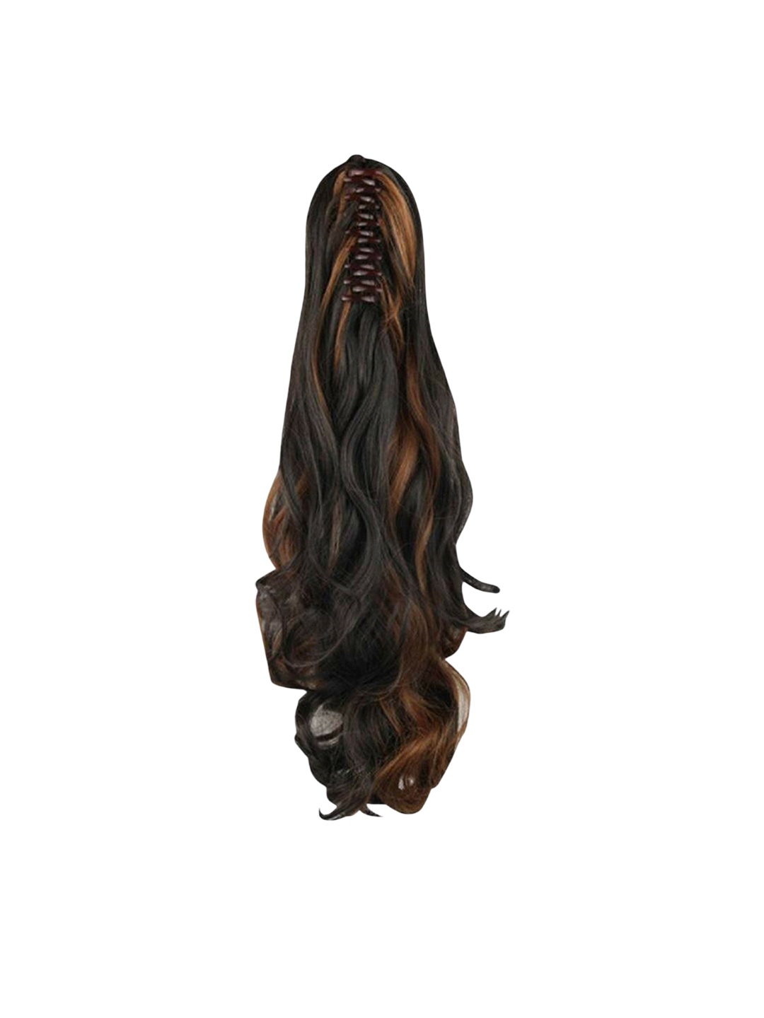 

camola deva Clip-In Curly Scalp Topper Hair Extension - Golden - 45.72 cm, Gold