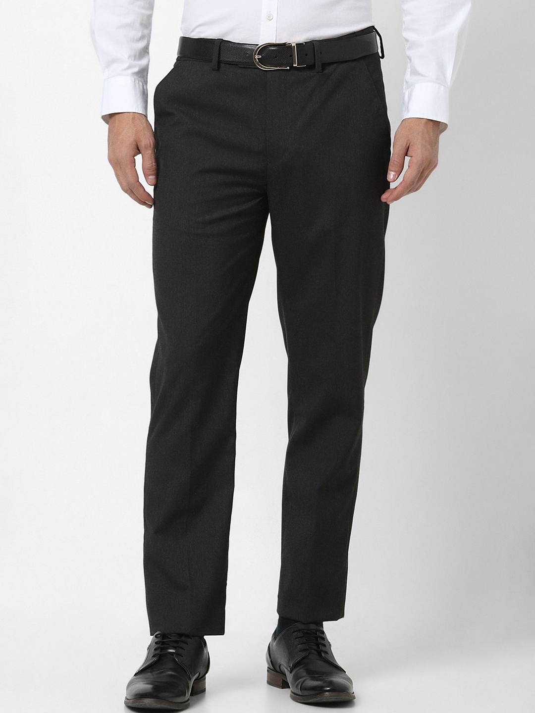 

Peter England Men Slim Fit Formal Trouser, Charcoal