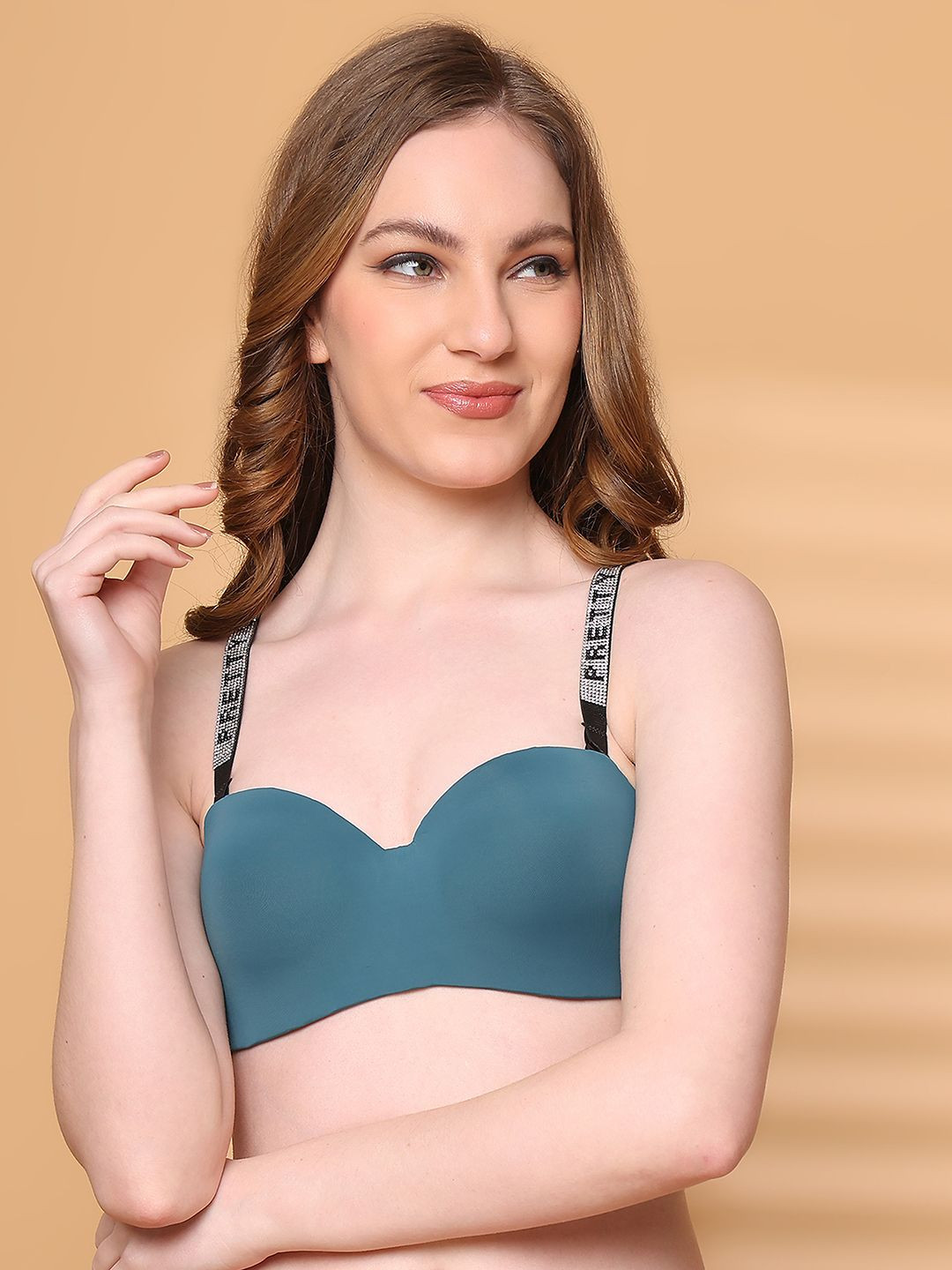 

PrettyCat Bra Medium Coverage Underwired Lightly Padded, Green