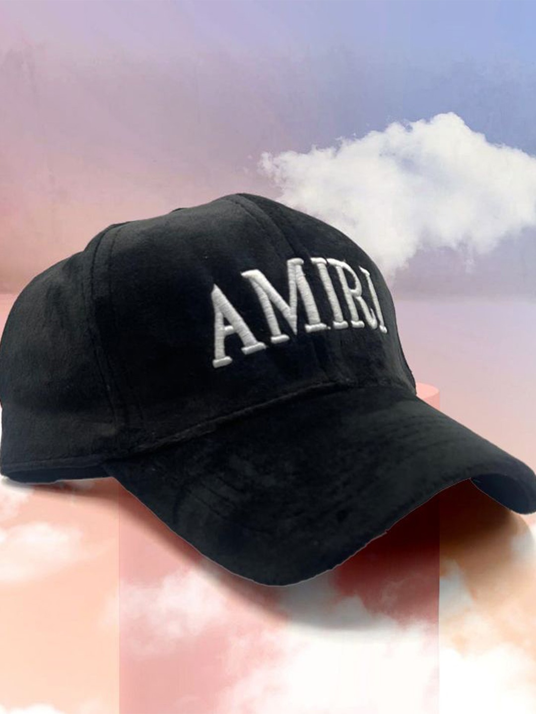 

ALAMOS Men Embroidered Velvet Baseball Cap, Black
