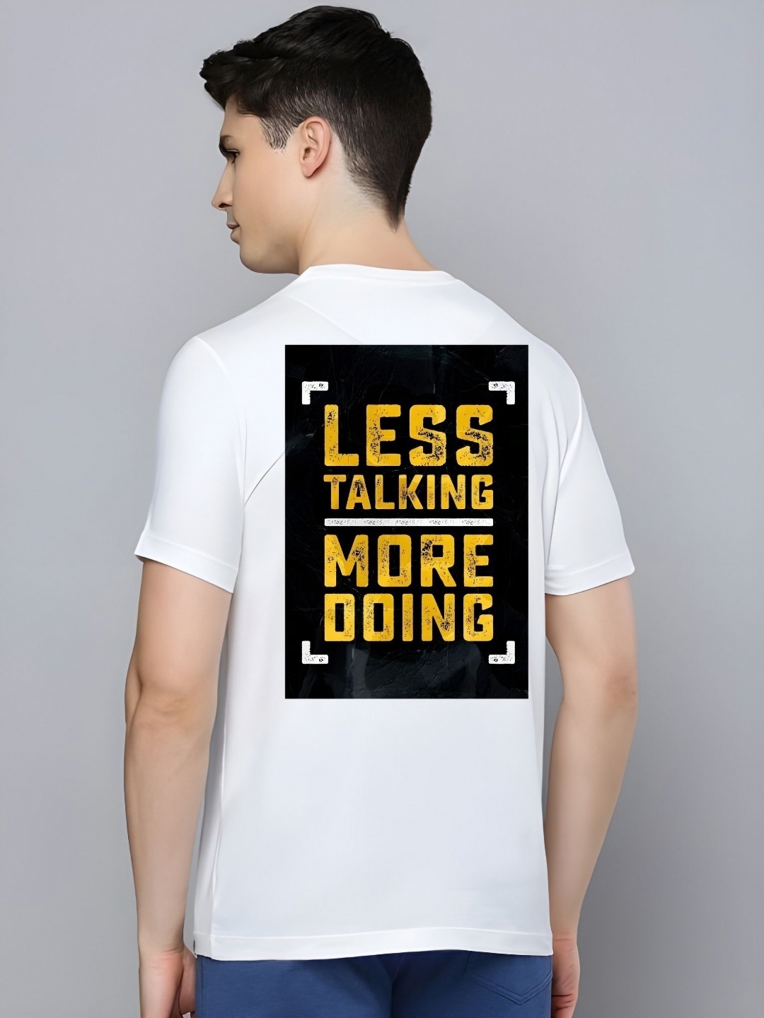 

Moda Rapido Men Typography Printed Round Neck Cotton T-shirt, White