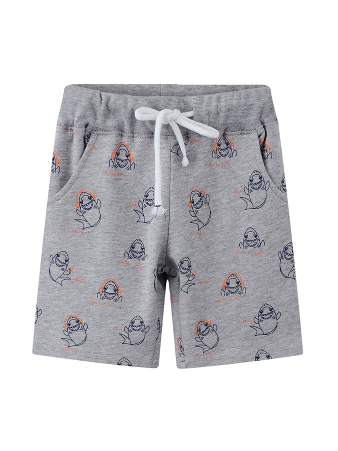 

LULU & SKY Boys Conversational Printed Shorts, Grey