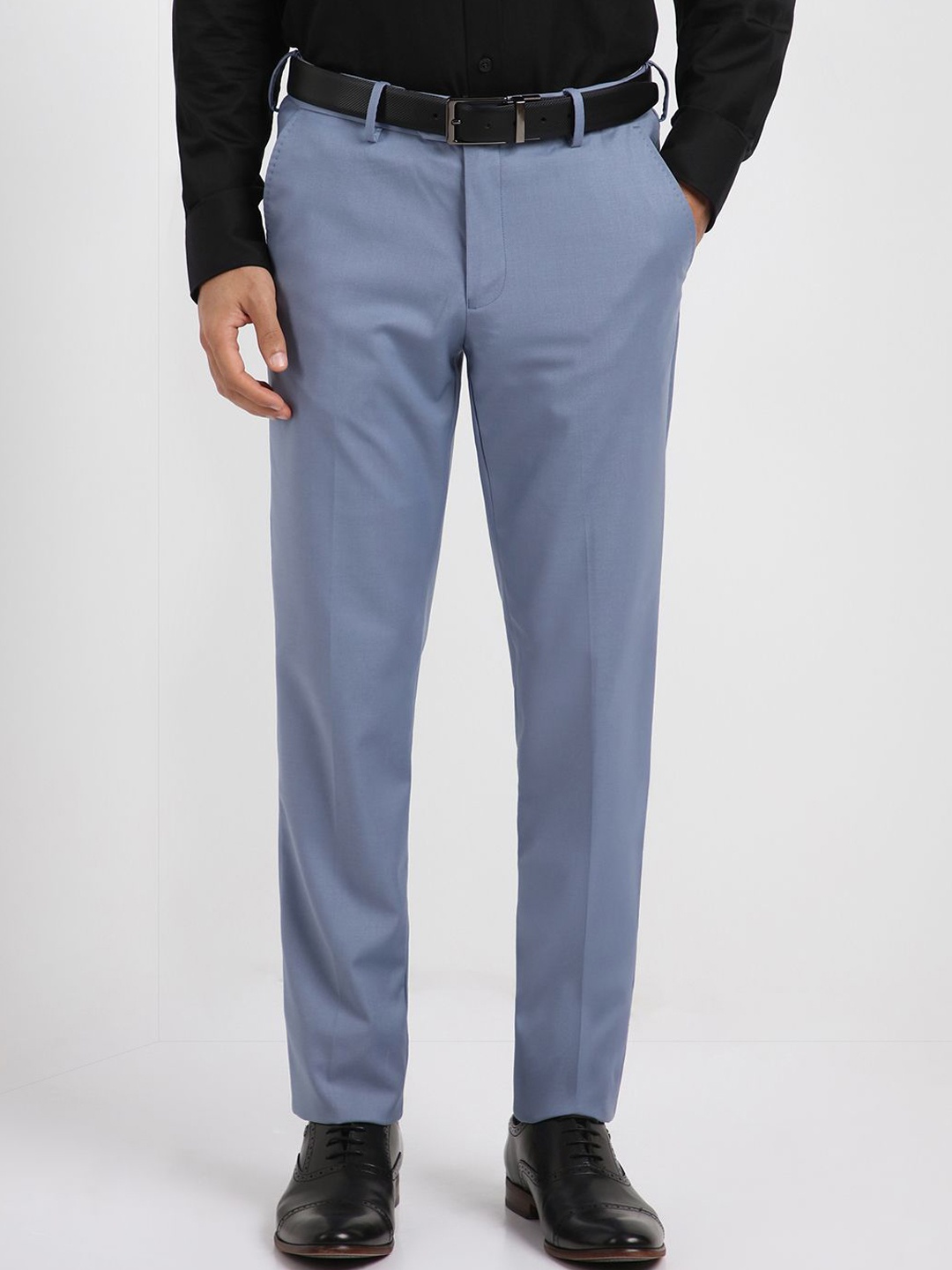 

Allen Solly Sport Men Slim Fit Formal Trousers, Blue