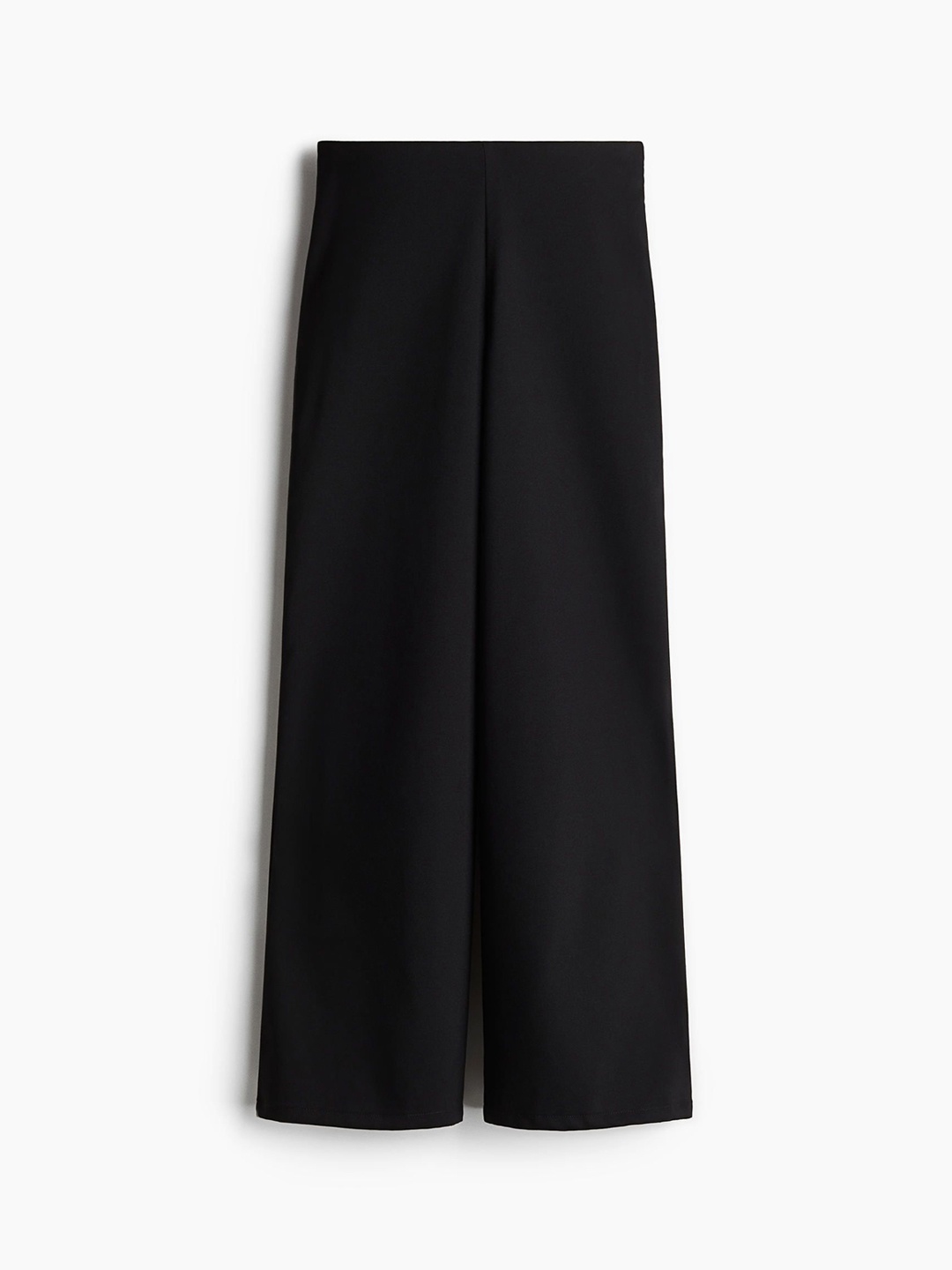 

H&M Wide Twill Trousers, Black