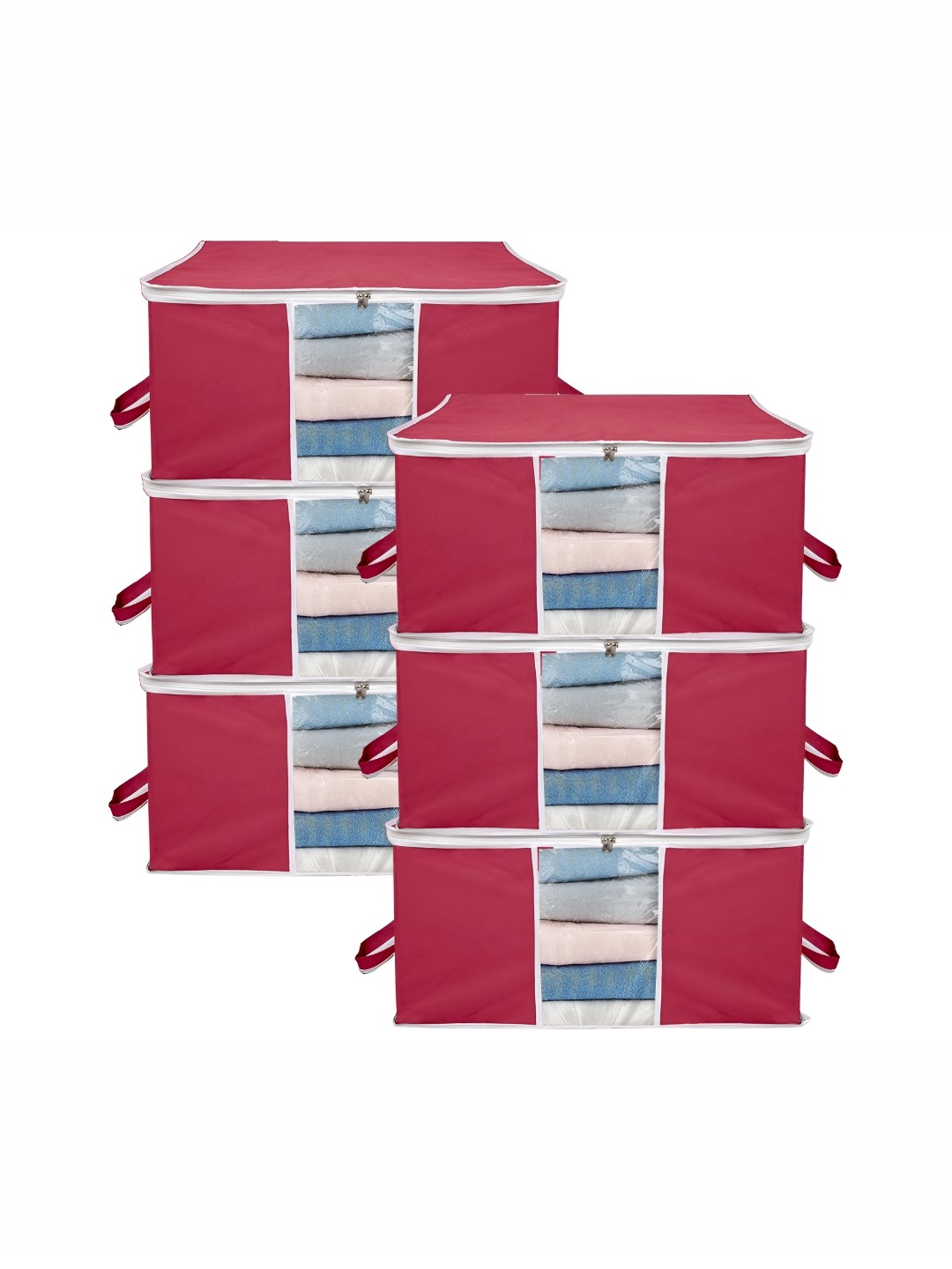 

ANKIT INTERNATIONAL Maroon Set of 6 Super Strong Multi-Utility Organisers