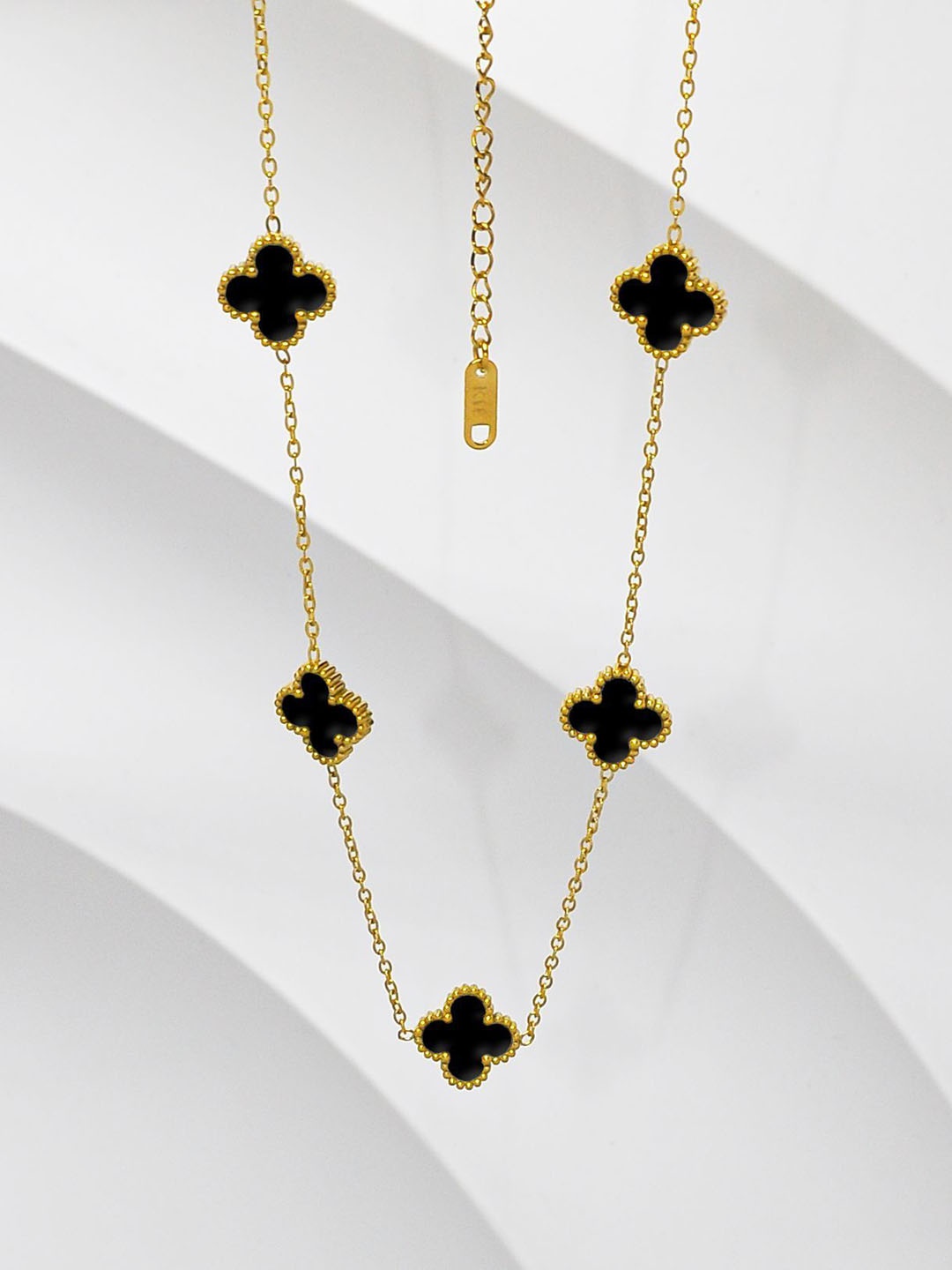 

DIVASTRI Gold-Plated Artificial Stones Studded Stainless Steel Anti Tarnish Pendants