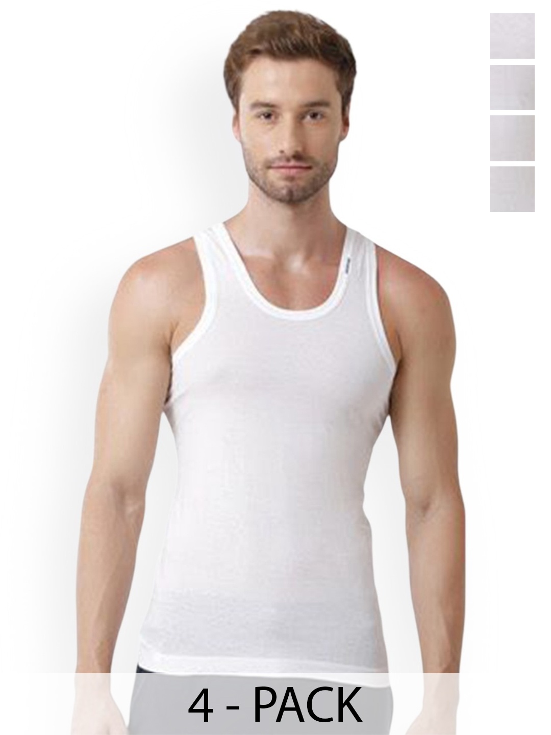 

Rupa Set Of 4 Cotton Undershirt Vests Frontline-White-Vest-RN-4-110