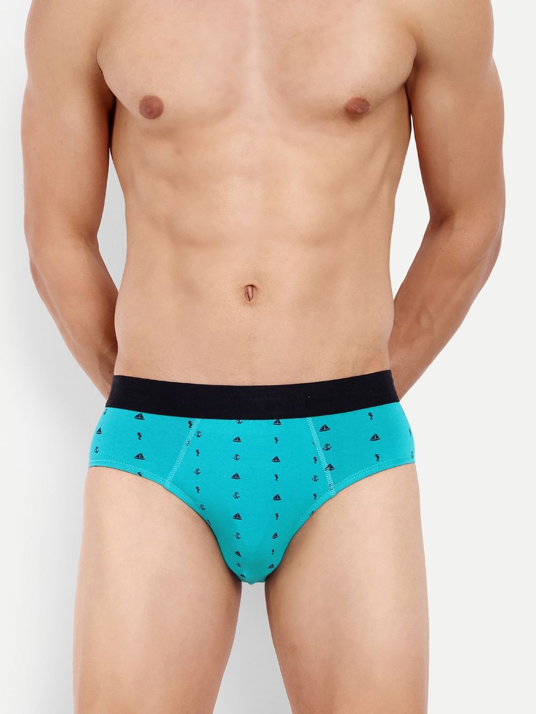 

LOGGERHEAD Printed Mid Rise Briefs - LHPB008-AQUA-Aqua, Blue