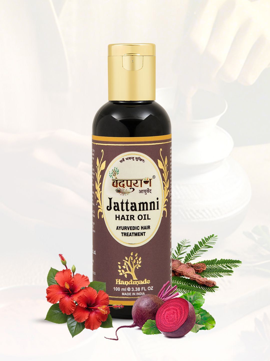 

VEDPURAN Amla And Bhringraj Jattamni Hair Oil - 100 ml, Black