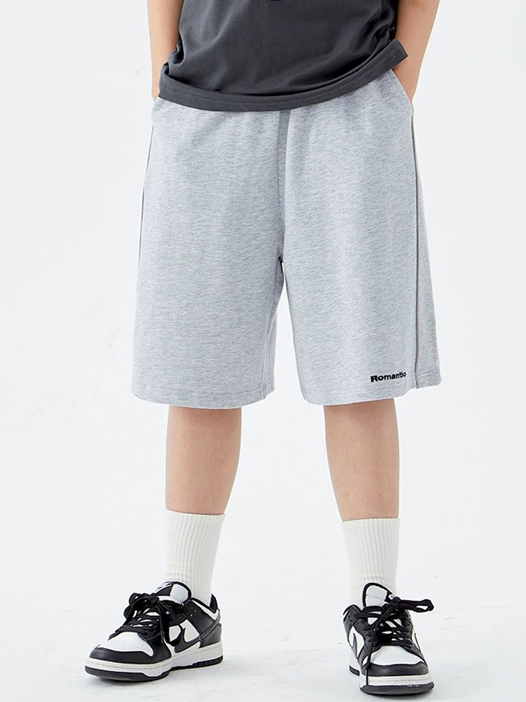 

LULU & SKY Boys High-Rise Sports Shorts, Grey