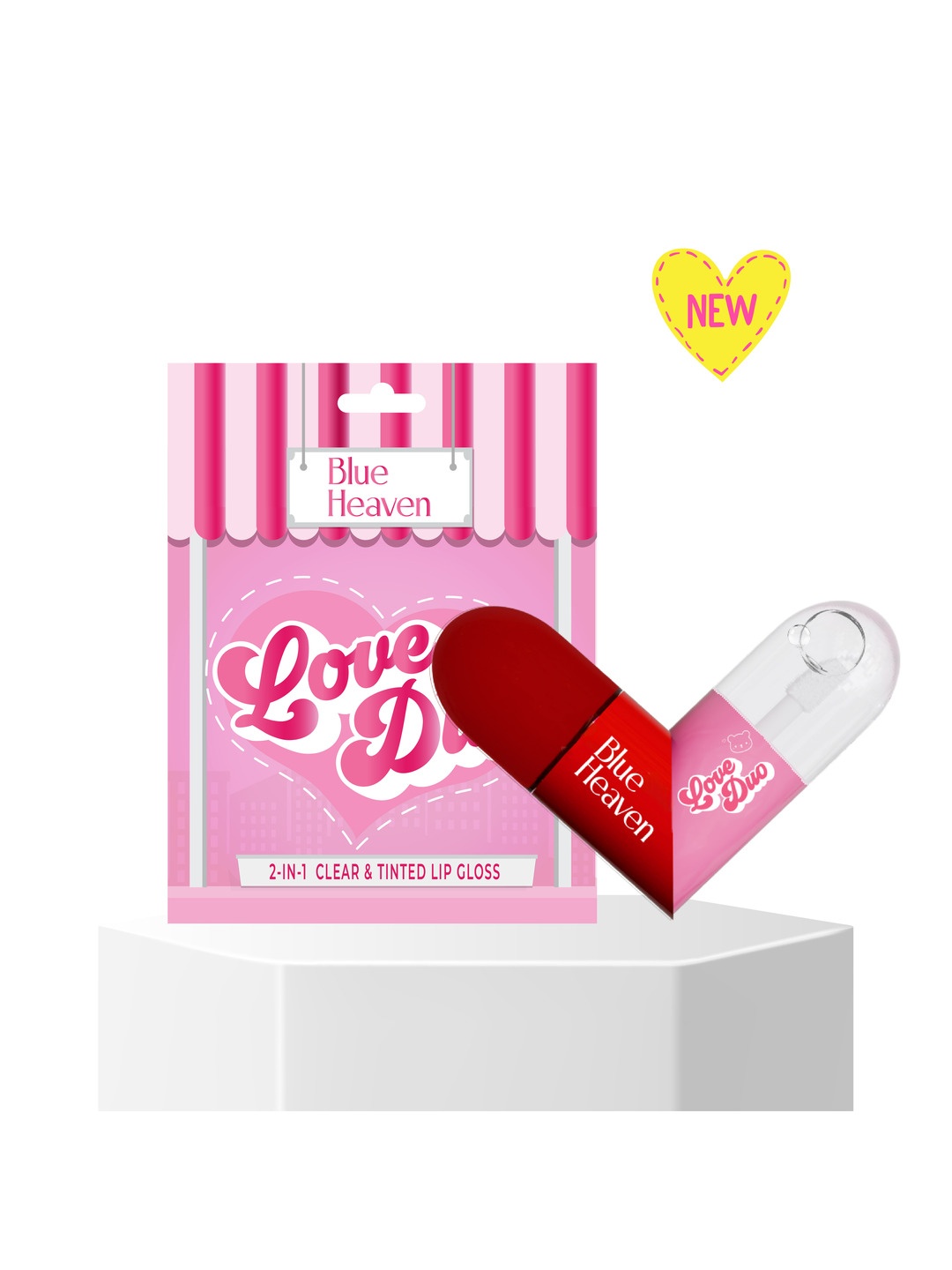 

Blue Heaven Love Duo 2-in-1 Clear & Tinted Lip Gloss 3.4ml - Snacc, Red