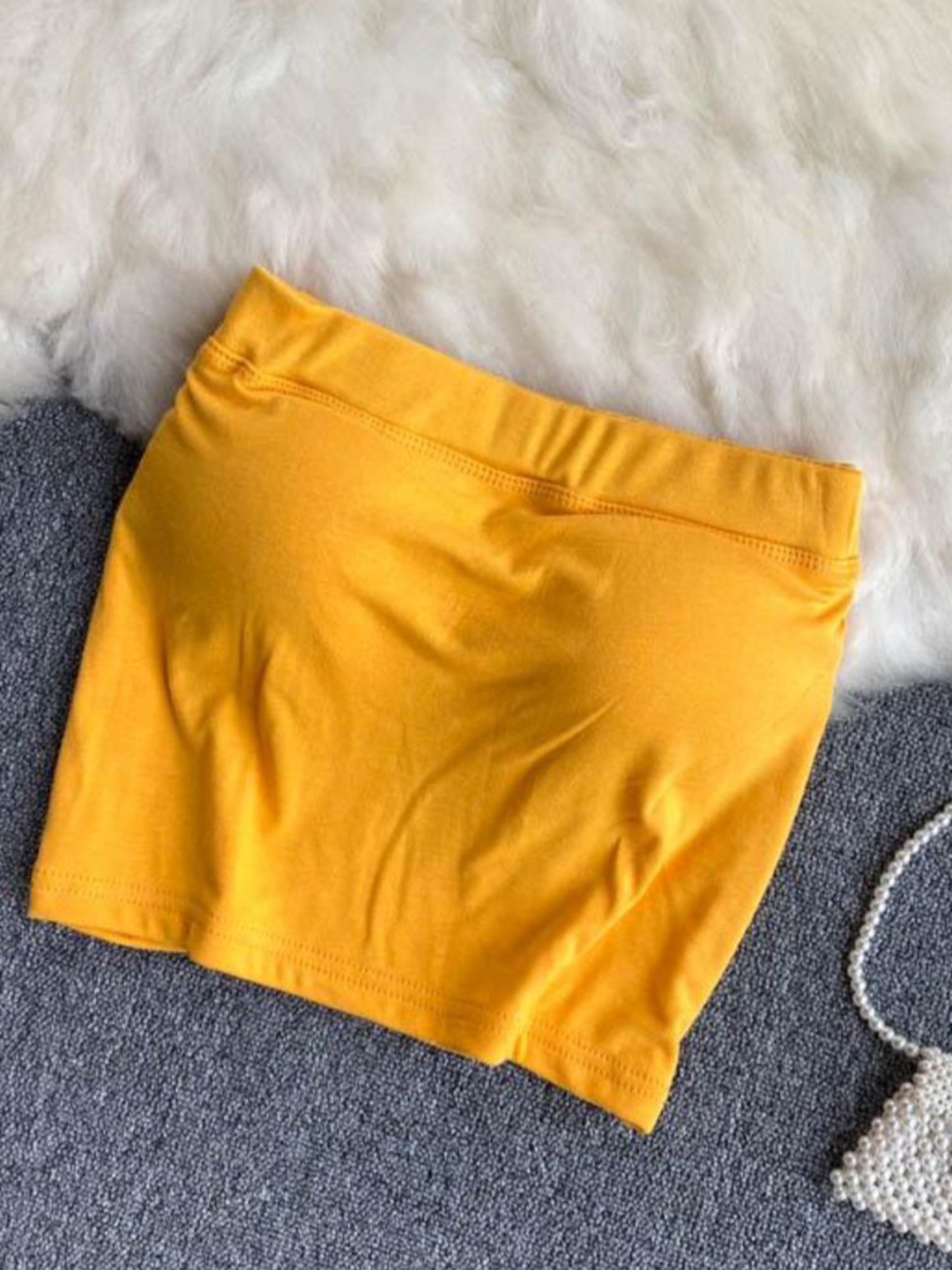 

MADE FOR HER LABEL Padded Bandeau Bralette MFH-PADDEDBRA-YELLOW-FREE SIZE-YELLOW
