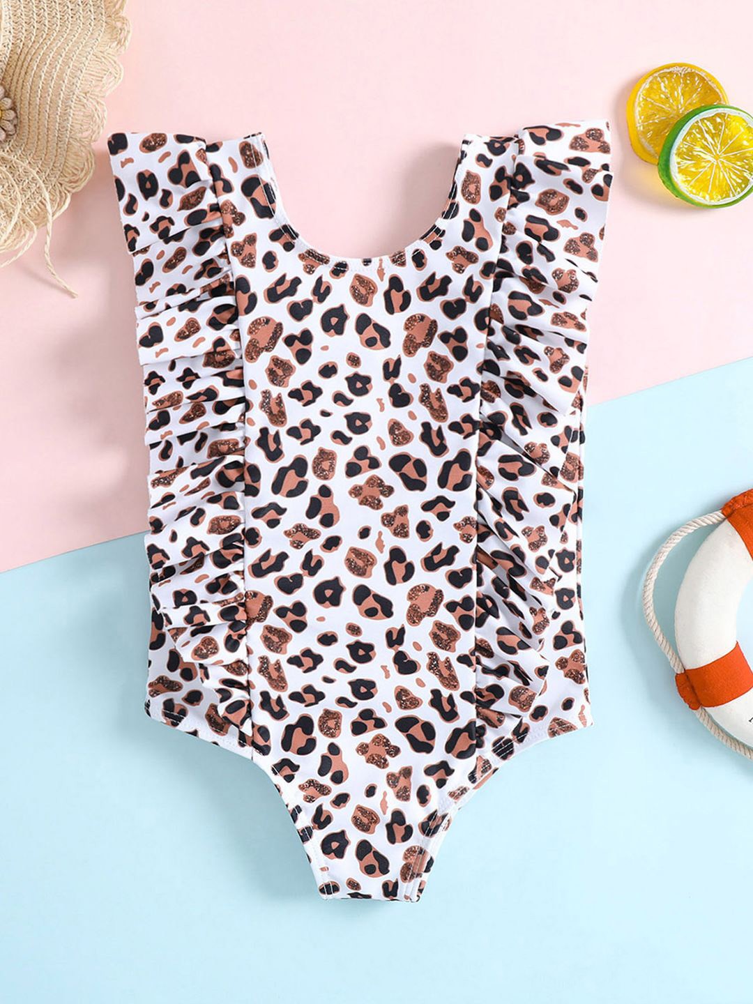 

YK Infant Girls Printed Sleeveless Bodysuit, White