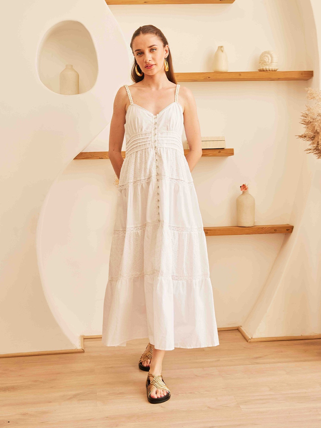 

House of Sal Elena Maxi Dress White