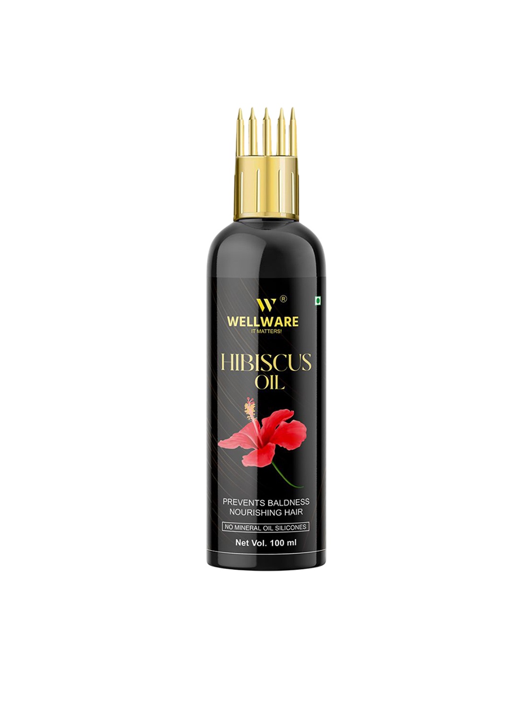 

WELLWARE Hibiscus Hair Growth & Hair Fall Control Hair Oil - 100 ml, Black
