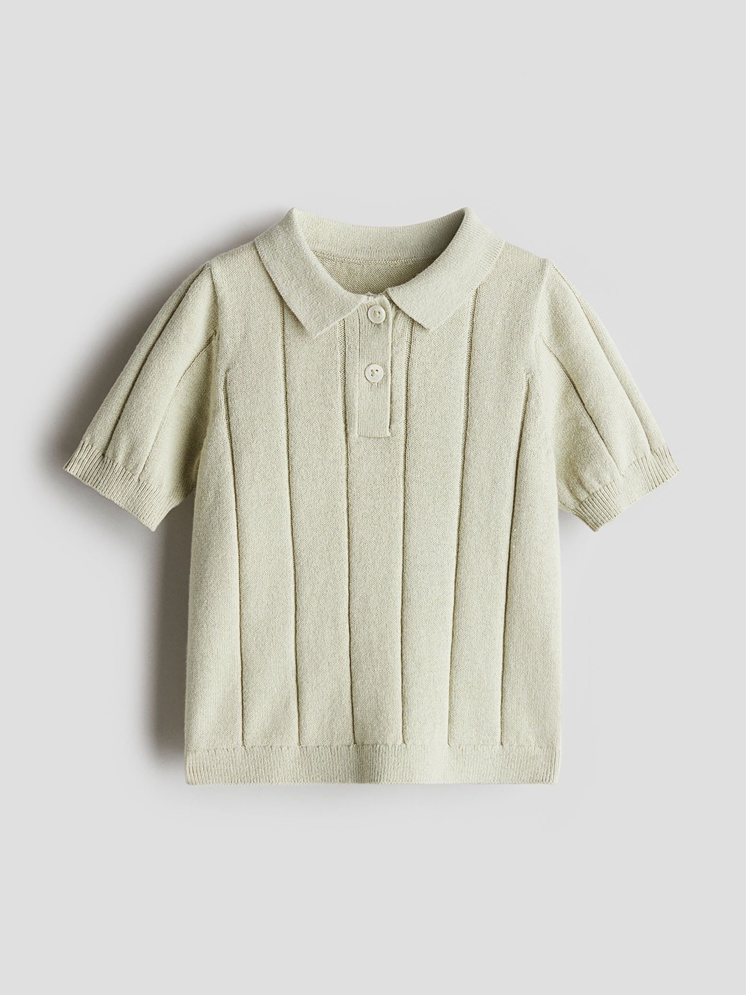 

H&M Knitted Polo Shirt, Green