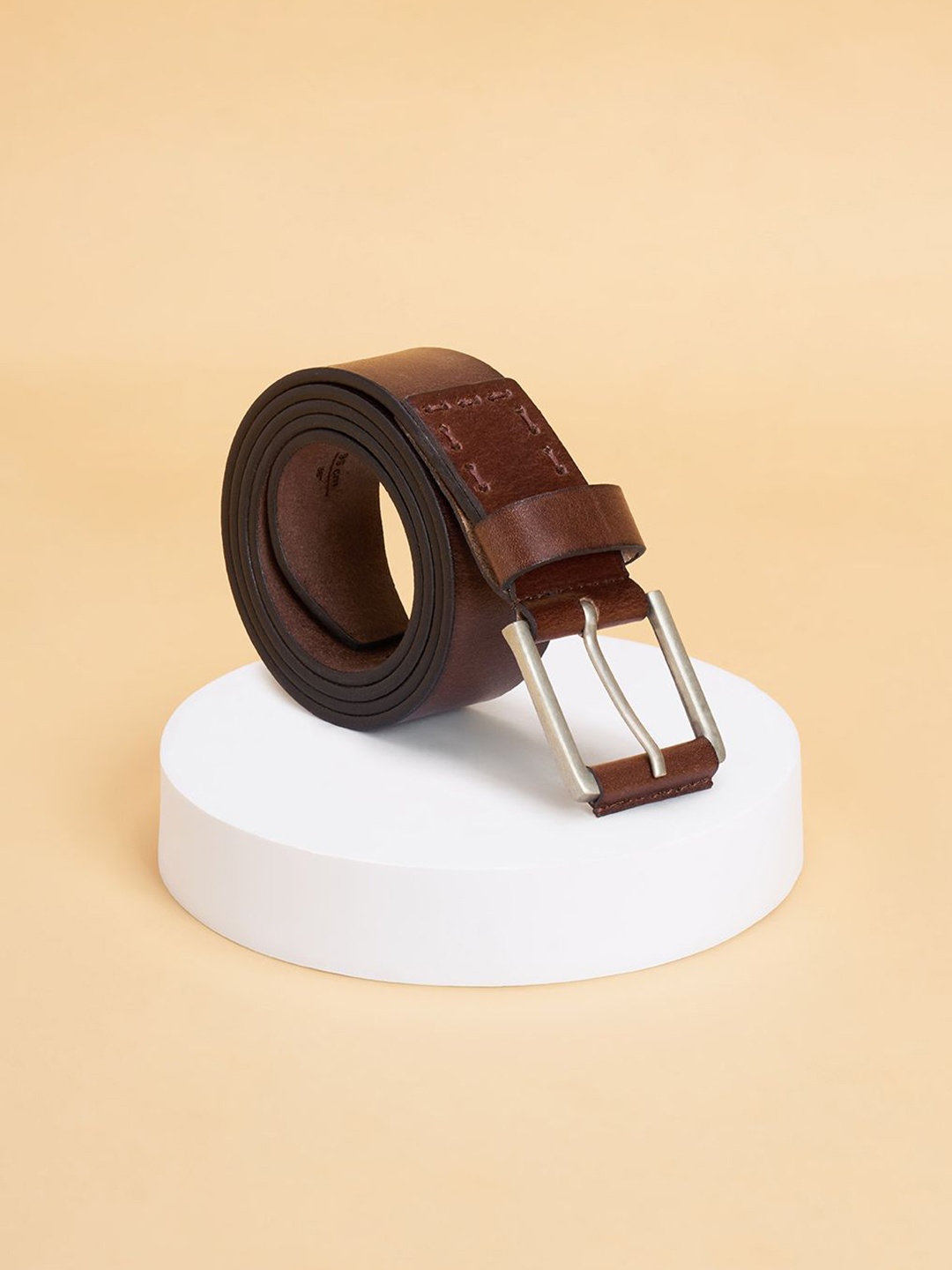 

BYFORD by Pantaloons Men Textured Leather Belt, Brown