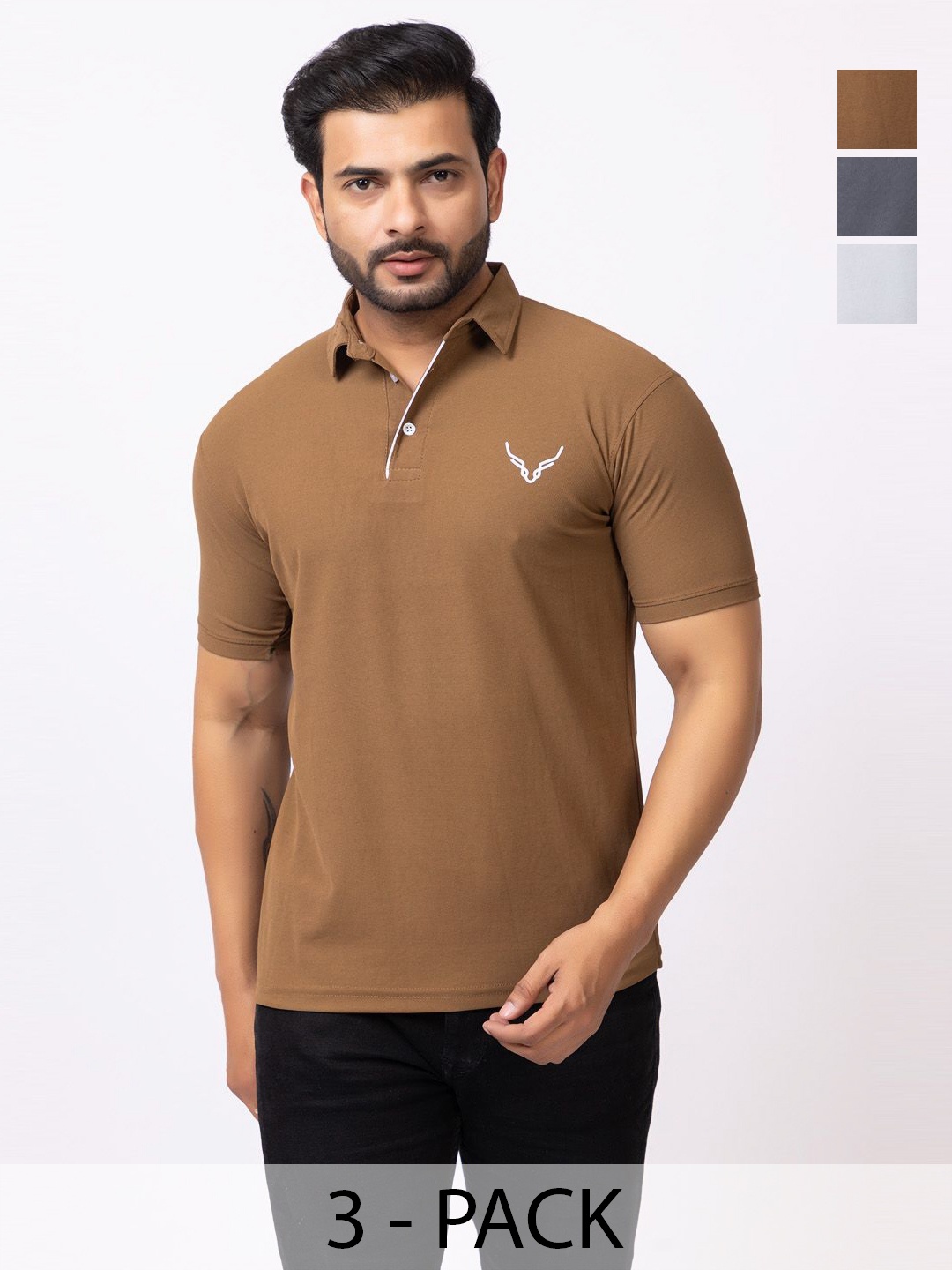 

BUFFARO Men Polo Collar T-shirt, Multi