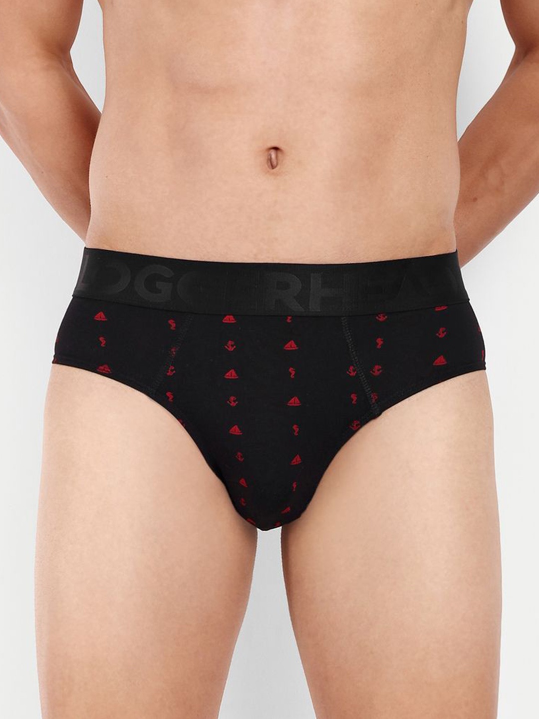 

LOGGERHEAD Printed Mid Rise Briefs - LHPB008-BLACK-Black